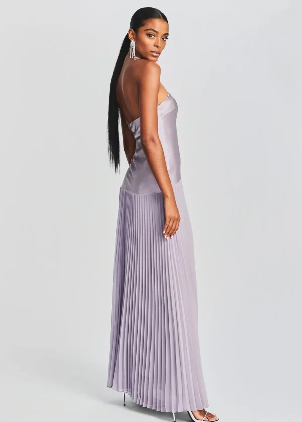 Guest Of*Retrofete Genevieve Silk Dress Mink Grey