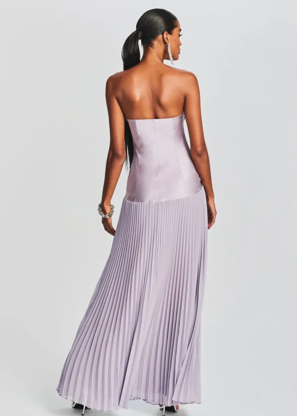 RETROFÊTE*Retrofete Genevieve Silk Dress Mink Grey