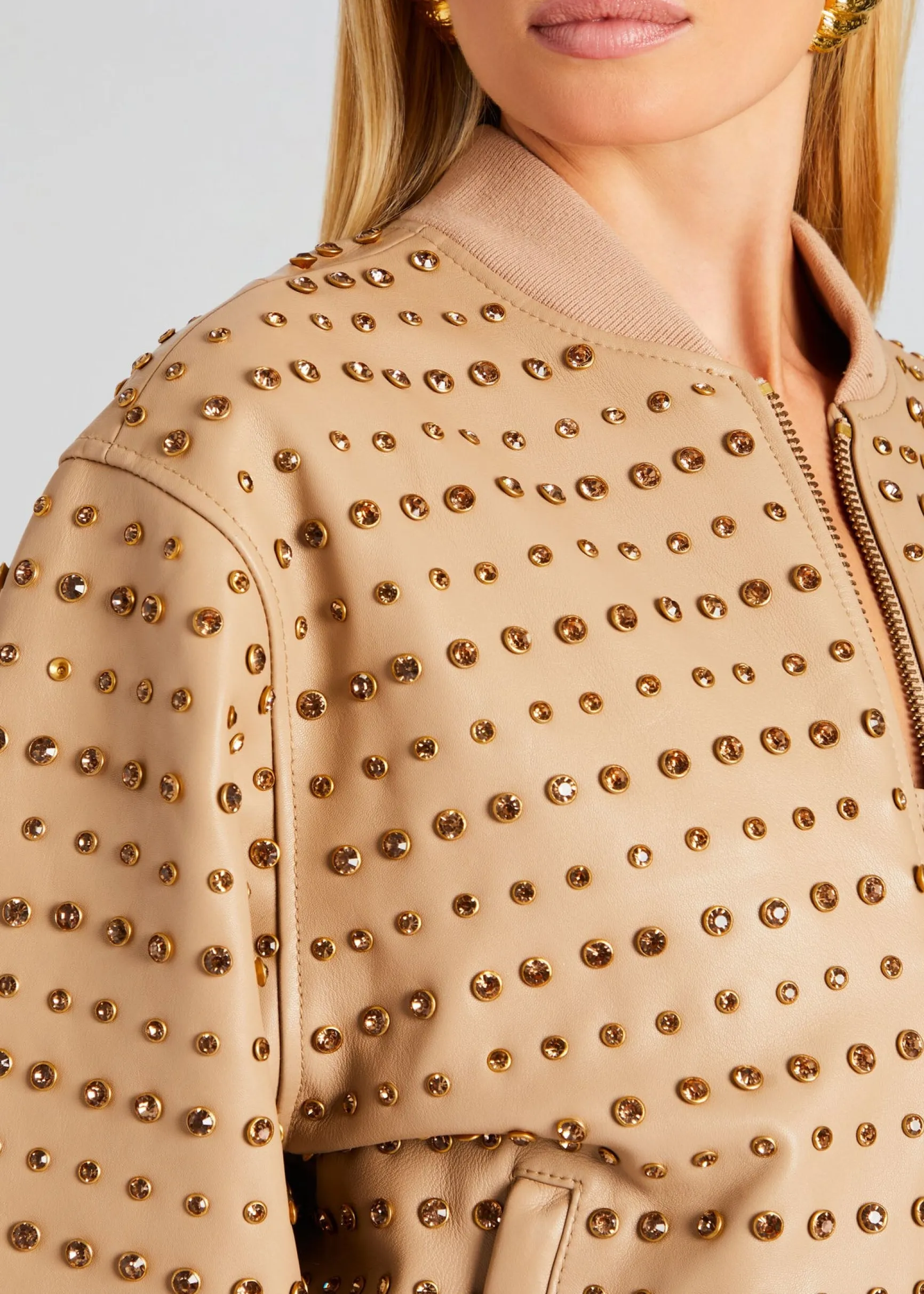 gianna_embellished_leathe_1-1.webp Jackets*Retrofete Gianna Embellished Leather Jacket Nude