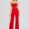 Jumpsuits*Retrofete Glenda Jumpsuit Fiery Red/Silver