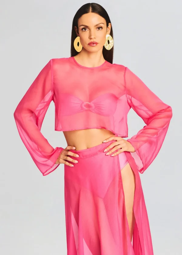Swim*Retrofete Grace Cropped Shirt Rose Blossom