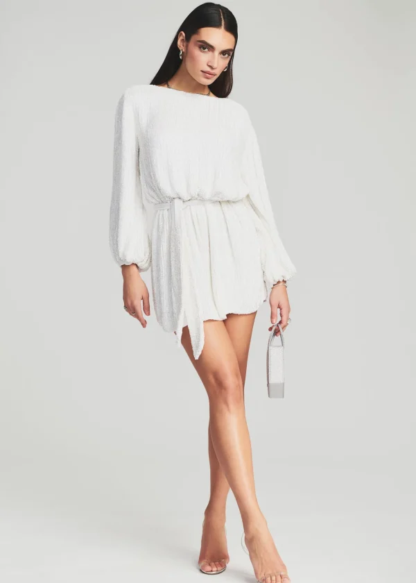 Sequin Styles*Retrofete Grace Sequin Dress Moonglow White