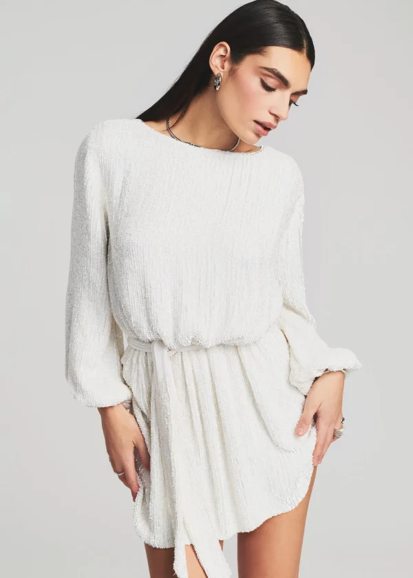 Dresses*Retrofete Grace Sequin Dress Moonglow White