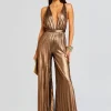 Resort '24*Retrofete Graciane Jumpsuit Metallic Bronze
