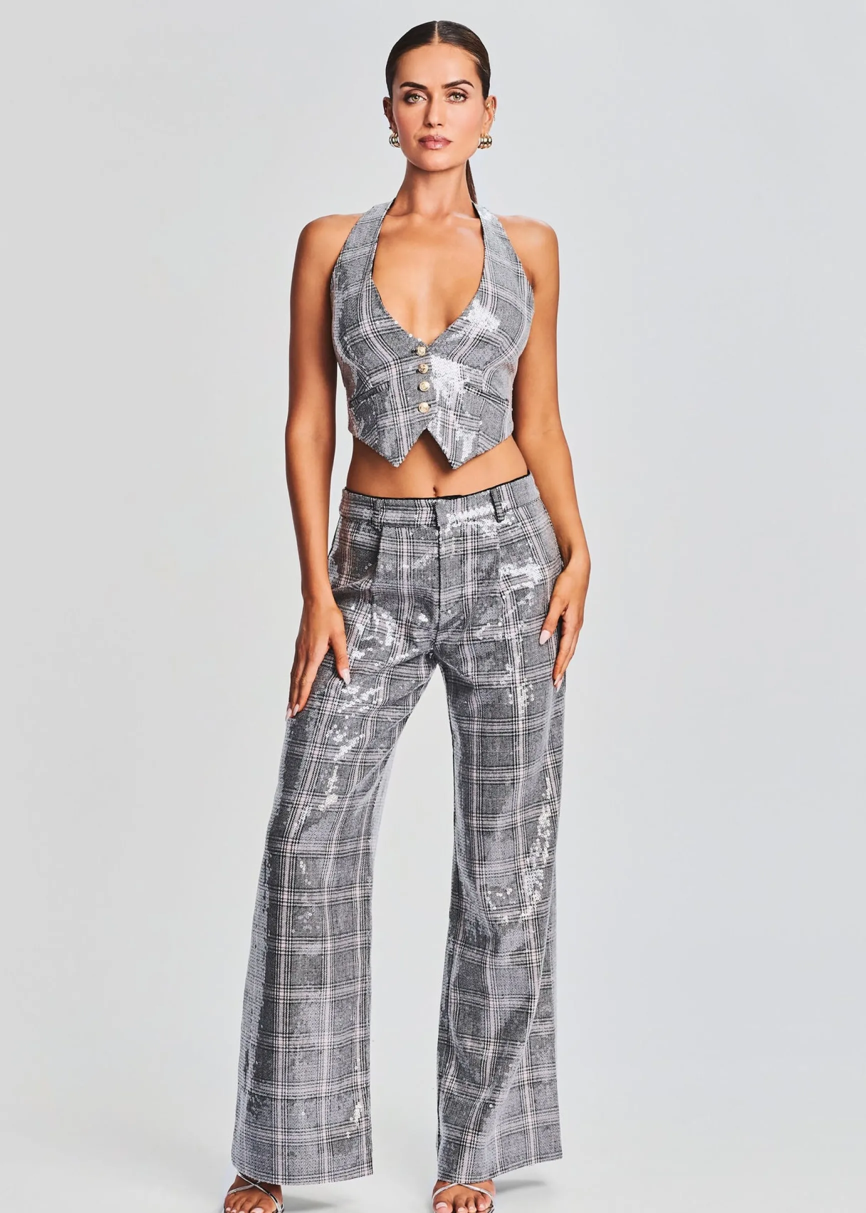 haddy_sequin_vest_4-1.webp RETROFÊTE*Retrofete Haddy Sequin Vest Grey Plaid