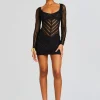 Dresses*Retrofete Hadsy Short Dress Black Sham