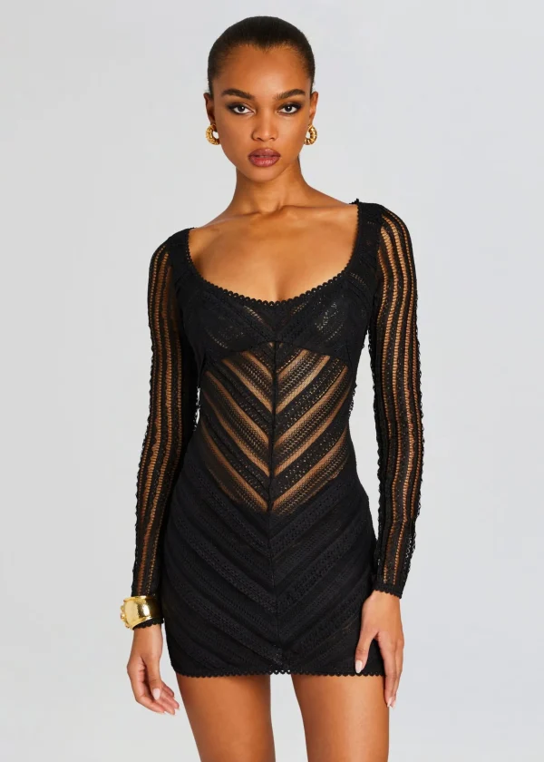Resort '24*Retrofete Hadsy Short Dress Black Sham