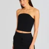 Resort '24*Retrofete Half Moon Corset Top Black