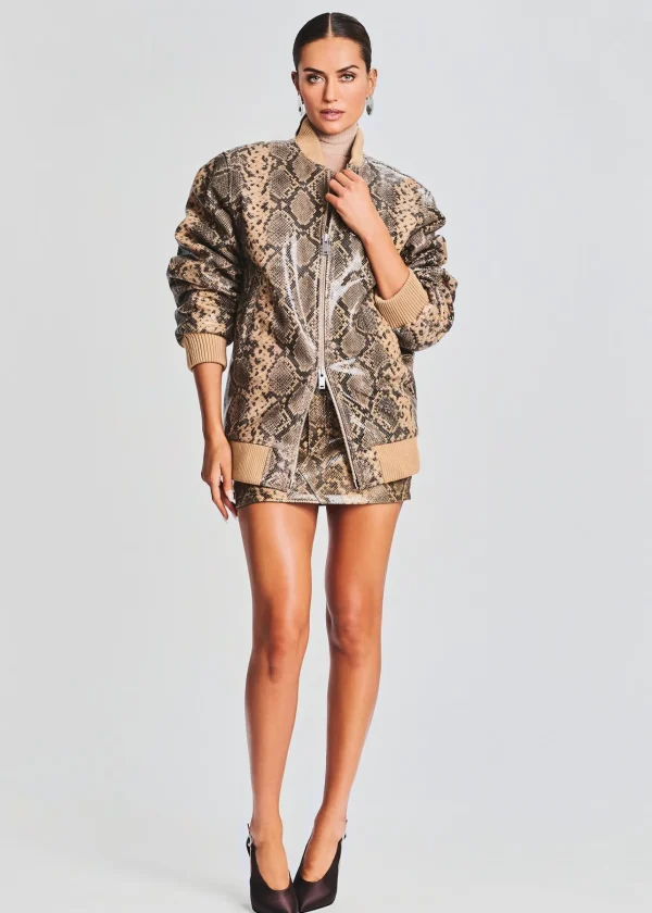 Jackets*Retrofete Halle Leather Jacket Tannin Snake