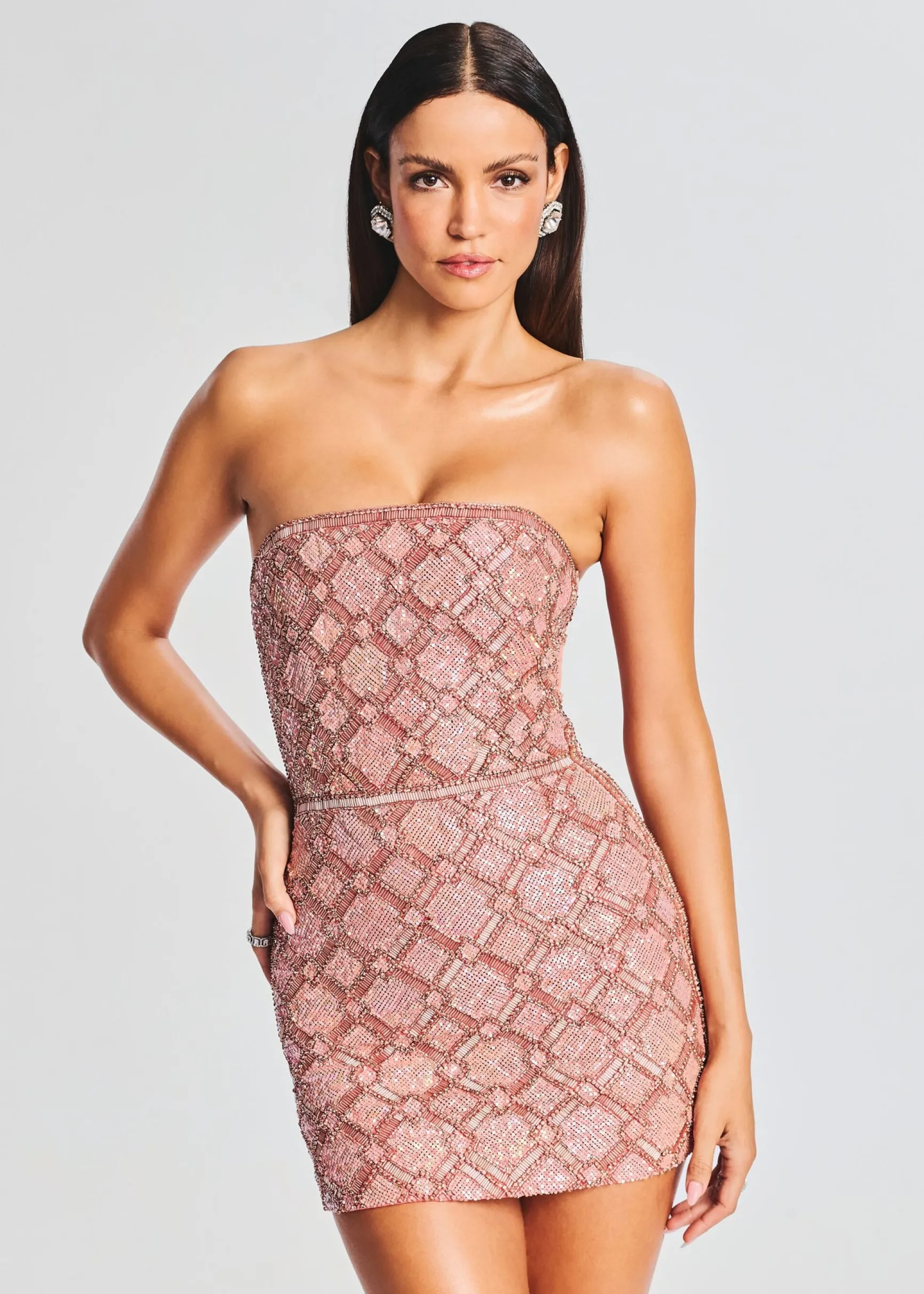 heather_sequin_chainmail__4-2.webp RETROFÊTE*Retrofete Heather Sequin Chainmail Dress Iridescent Coral