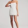 The Destination Bride*Retrofete Heather Sequin Star Fringe Dress White w/ Stars