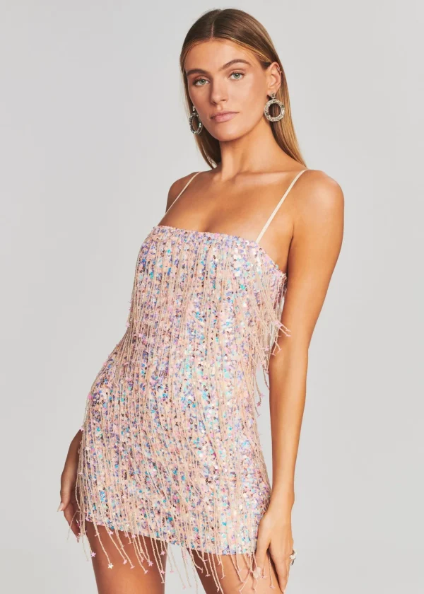 RETROFÊTE*Retrofete Heather Sequin Star Fringe Dress Tutti Frutti