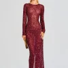 RETROFÊTE*Retrofete Heidi Sequin Dress Merlot