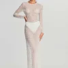 Sheer Bliss*Retrofete Heidi Sequin Dress White