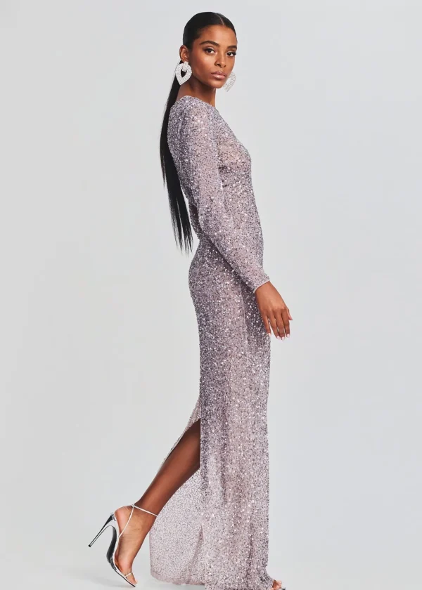 RETROFÊTE*Retrofete Heidi Sequin Dress Mink Grey