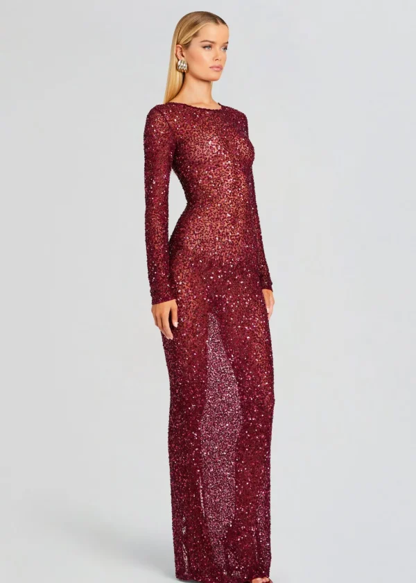 Exclusively Ours*Retrofete Heidi Sequin Dress Merlot