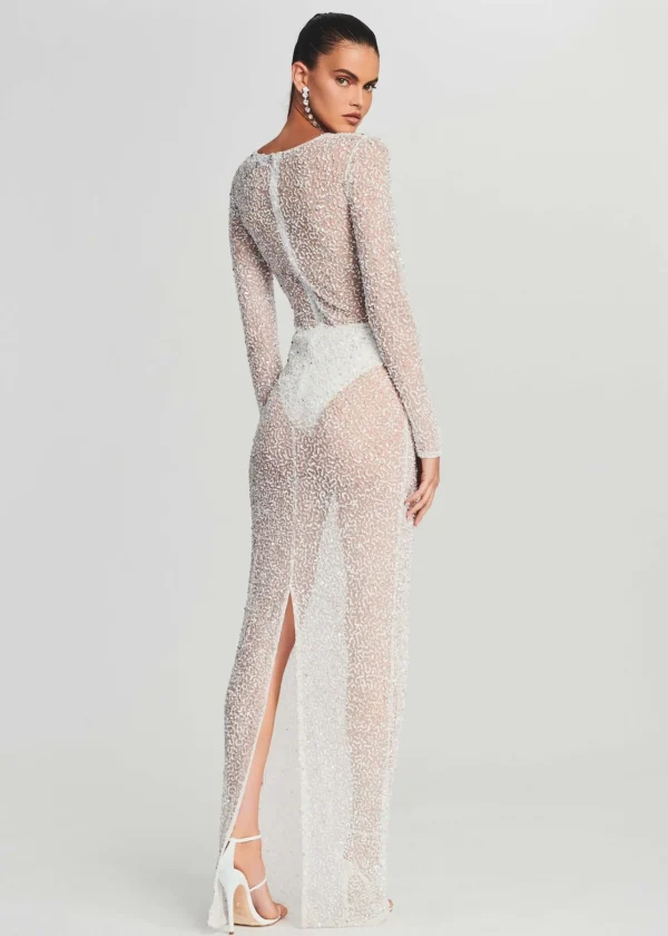 Gowns*Retrofete Heidi Sequin Dress White