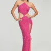 RETROFÊTE*Retrofete Hendrix Sequin Tiger Stripe Dress Fuchsia Tiger Stripe