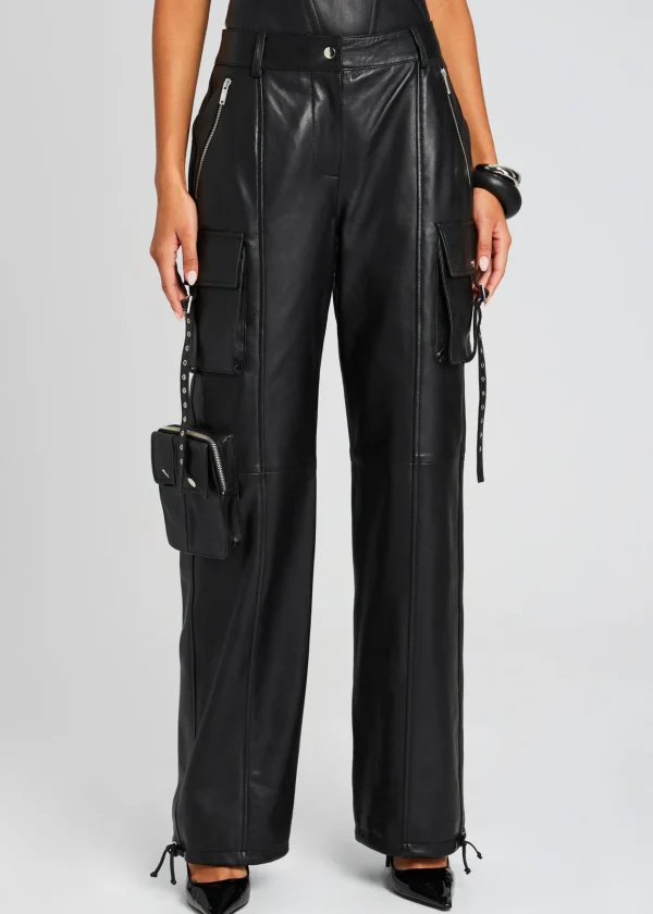 Resort '24*Retrofete Honey Leather Pant Black