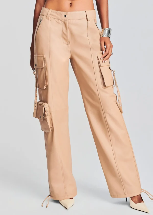 Neutral Moments*Retrofete Honey Leather Pant Tannin