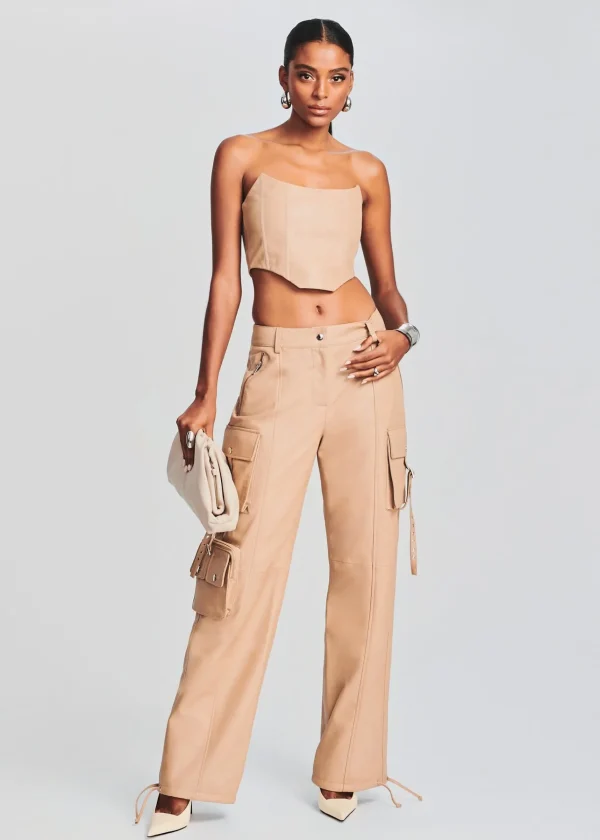 RETROFÊTE*Retrofete Honey Leather Pant Tannin