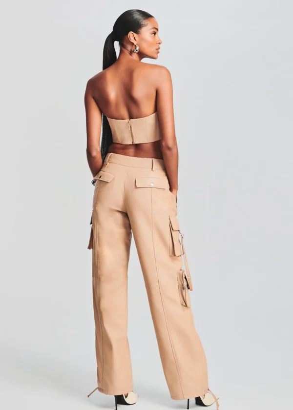 Neutral Moments*Retrofete Honey Leather Pant Tannin