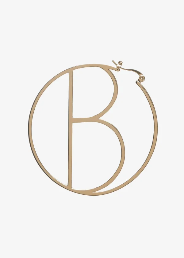 Accessories*Retrofete Hoop Letter Earring Gold