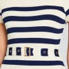 Mini*Retrofete Hull Knit Dress Cream/ Navy