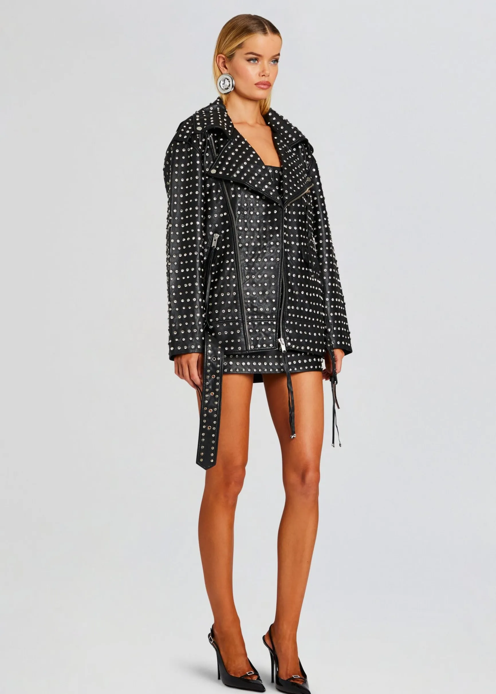 icon_embellished_leather__2-3.webp Jackets*Retrofete Icon Embellished Leather Jacket Black/Crystal