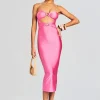 Resort '24*Retrofete Ida Lycra Midi Dress Rose Blossom