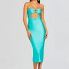Midi*Retrofete Ida Lycra Midi Dress Blue Maldives