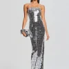Subtle Shimmer*Retrofete Imani Dress Black/Silver