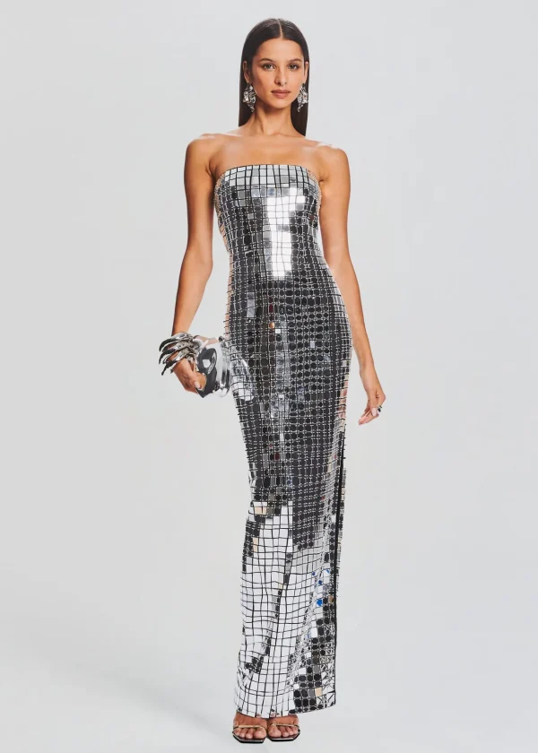 Subtle Shimmer*Retrofete Imani Dress Black/Silver