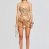 Mini*Retrofete Indie Embellished Dress Tannin