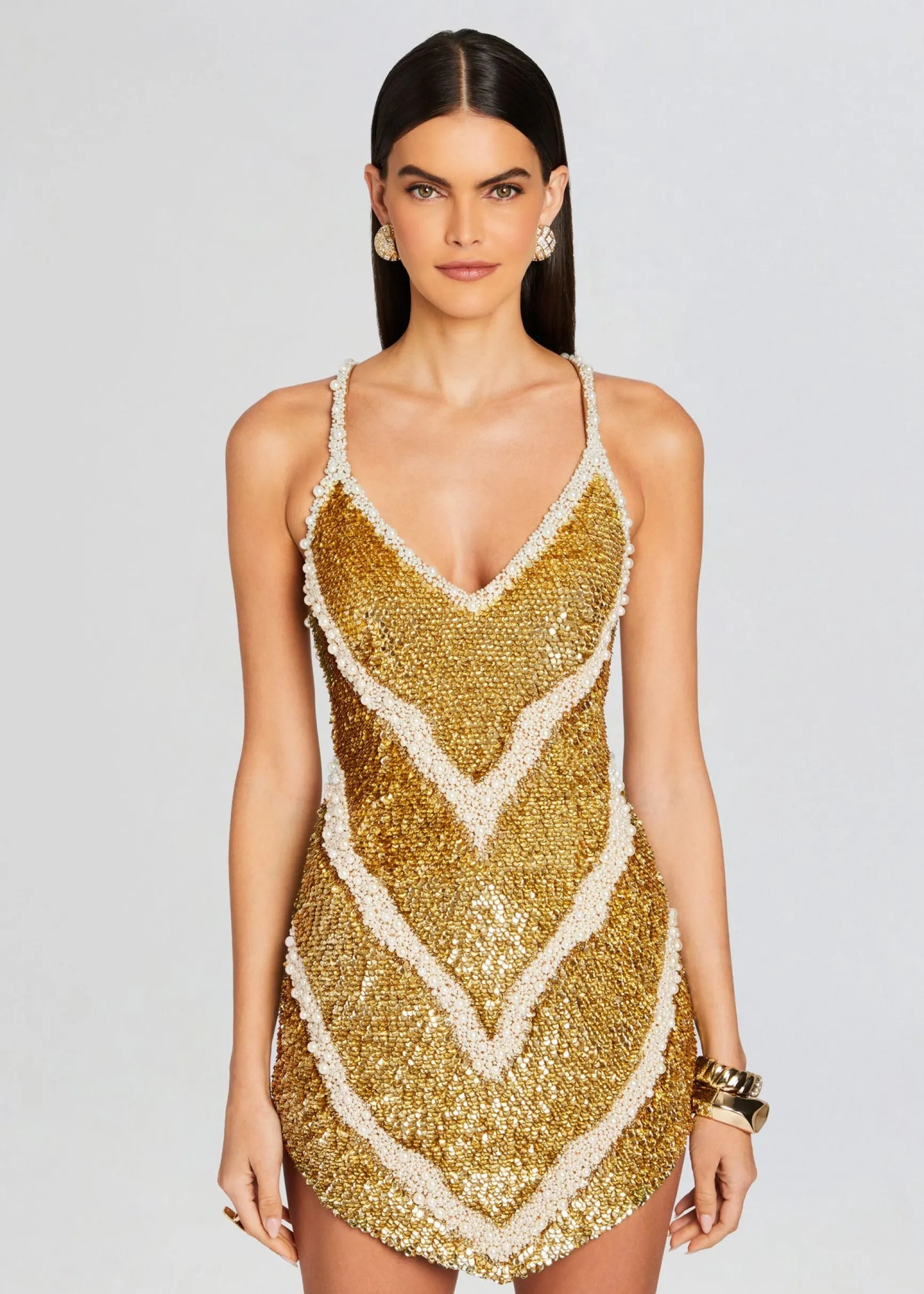 inessa_feather_sequin_dre_4.webp Sequin Styles*Retrofete Inessa Feather Sequin Dress Gold/White