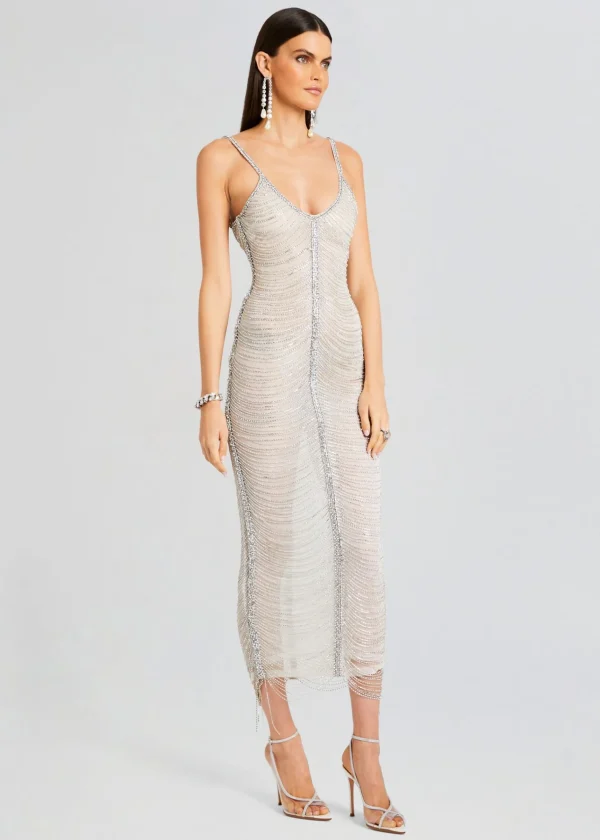 Dresses*Retrofete Irina Maxi Dress White/Silver
