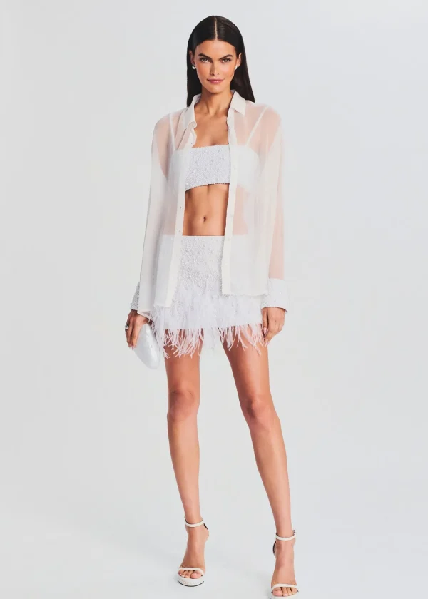 Bachelorette Party*Retrofete Irving Shirt White Pearl