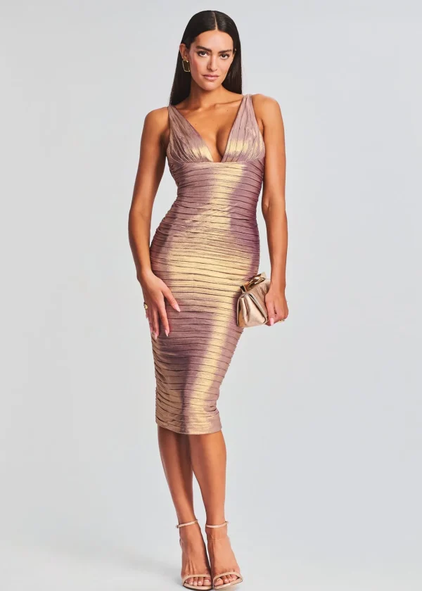 RETROFÊTE*Retrofete Ivy Dress Purple/Gold