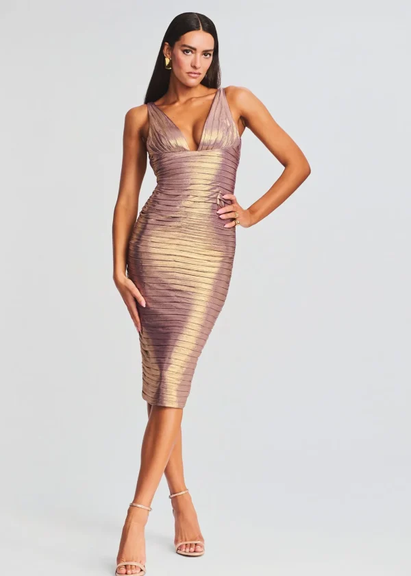 Guest Of*Retrofete Ivy Dress Purple/Gold