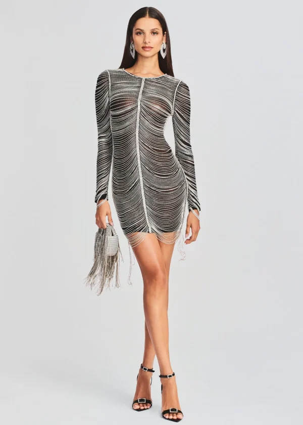 Dresses*Retrofete Jacqueline Crystal Embellished Dress Black/Silver