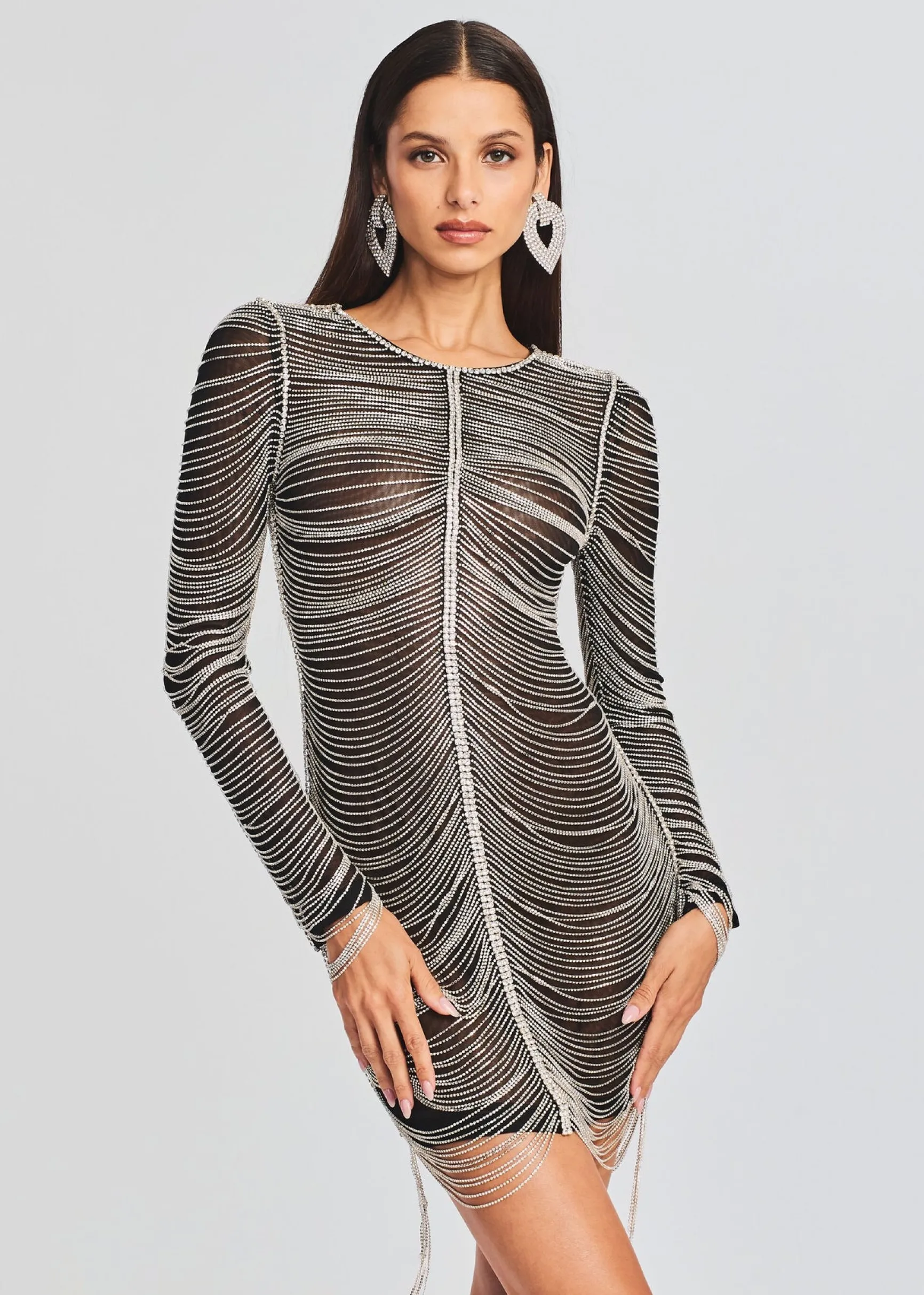 jacqueline_crystal_embell_4-2.webp Dresses*Retrofete Jacqueline Crystal Embellished Dress Black/Silver