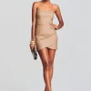 Neutral Moments*Retrofete James Coated Denim Mini Dress Coated Tannin