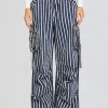 Business Chic*Retrofete Jane Cargo Pant Navy Stripe