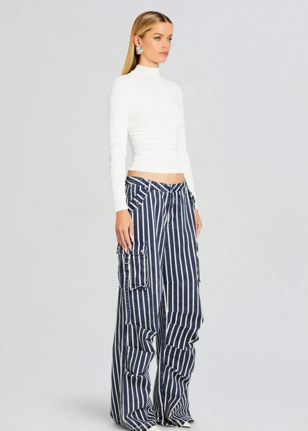Bottoms*Retrofete Jane Cargo Pant Navy Stripe