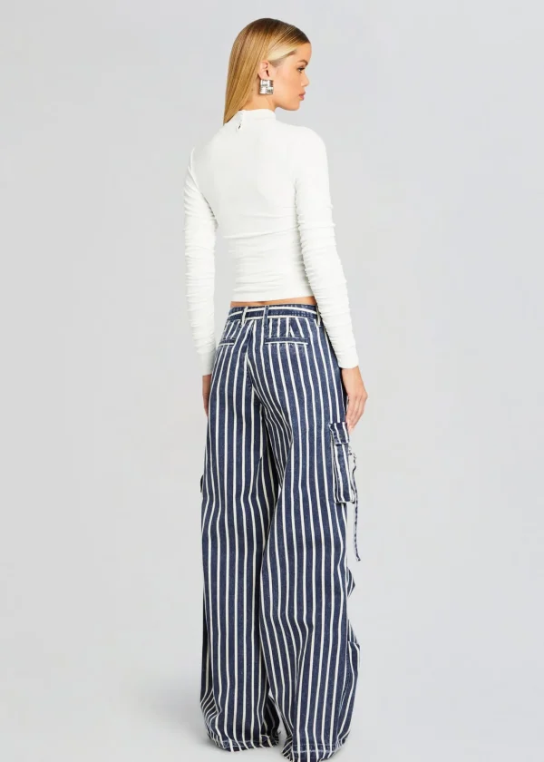 Denim*Retrofete Jane Cargo Pant Navy Stripe