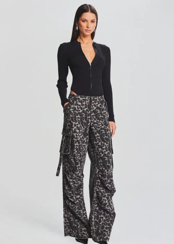 Bottoms*Retrofete Jane Cargo Pant Grey Leopard