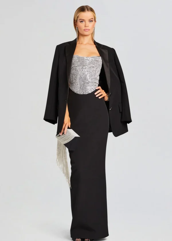 Gowns*Retrofete Jazlyn Dress Black/Silver