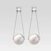 Night Out*Retrofete Jules Pearl Earrings Silver