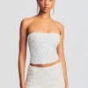 Sequin Styles*Retrofete Kala Sequin Top Silver/White