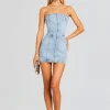 RETROFÊTE*Retrofete Kamna Embellished Denim Dress Tresca